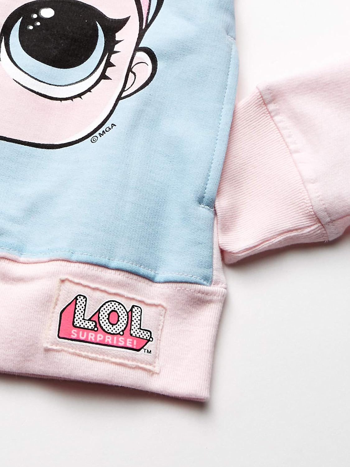 L.O.L. Surprise! Girls' The Glitterati Crystal Queen Big Face Zip-up Hoodie: Clothing