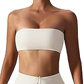 FEOYA Bandeau Bra for Women Seamless Bralette Wireless Sports Yoga Workout Tube Top