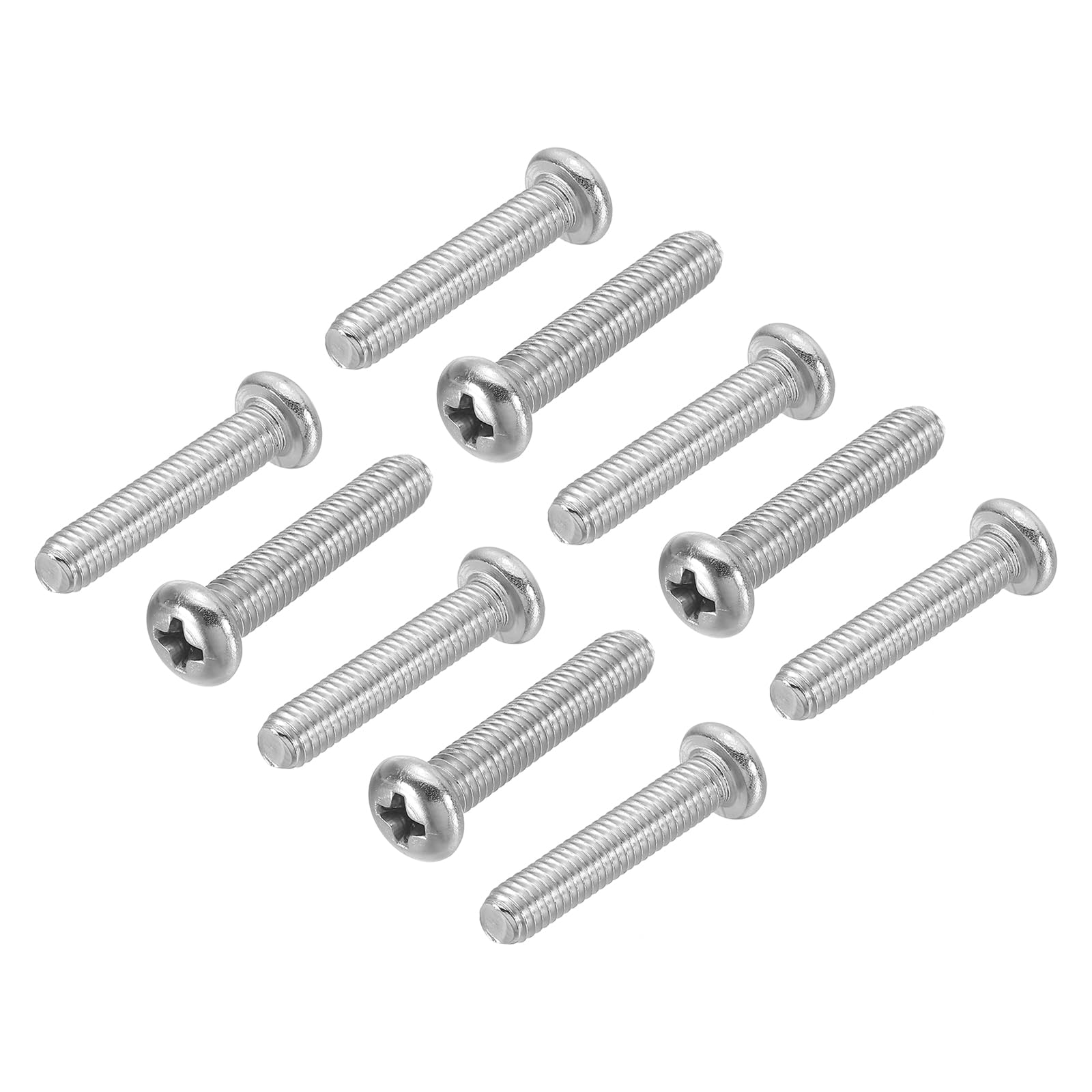 PATIKIL Phillips Pan Head Screws, 15 Pack M5-0.8 x 25mm 304 Stainless Steel 18-8 Full Thread, Pan Head Machine Phillips Drive Screw — image 1