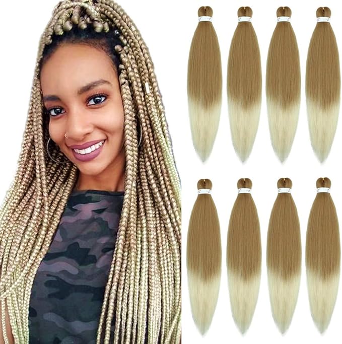 8 Pieces Prestretched Yaki Professional Braiding Hair Perm 26 inches