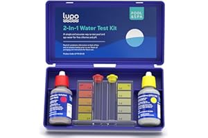 LUPO GLOBAL Lupo 2-in-1 Water Test Kit for Swimming Pools & Spas | Water Chemical Test Kit for pH and Free Chlorine