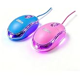 SOON GO Kids Mouse 2 Pack [Pink Blue] for Laptop Mini USB Optical Wired Mice fit for Kids Girls Lady use Compatible with Computer Laptop PC Desktop Windows 7/8/10/XP Vista and Mac