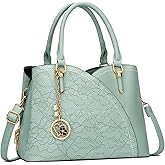 KKXIU Triple Compartments Purses and Handbags for Women Fashion Ladies Satchel Shoulder Top Handle Bag