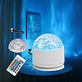 Yinhamnl 2 in 1 Galaxy Light, 16 Color Aurora Night Light Projector, Ocean Wave Projector with Remote Control, USB Recharge Northern Lights Projector for Bedroom Home Decor Gifts (Aurora & Wave)