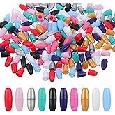 Classicseali 100PCS Breakaway Clasp, Elastic Adjustment Breakaway Clasp for Lanyard, Break Away Lanyard Clasps, for Necklaces, Bracelets, Hooks, Lanyards, Jewelry, Bead Barrel Connector, 10 Colors