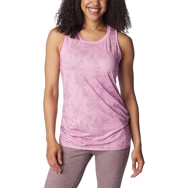Columbia Women's PFG Uncharted Tank, Faux Pink Heather, X-Small