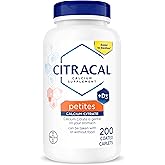 Citracal Petites, 400 mg Calcium Citrate, Easily Absorbed and Highly Soluble with 12.5 mcg (500 IU) Vitamin D3, Smaller and Easier to Swallow Caplets, 200 Count