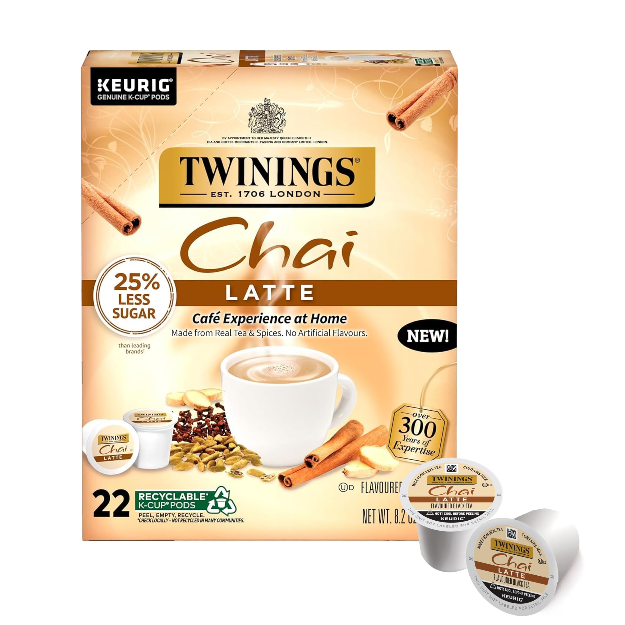 Twinings Chai Latte Black Tea K-Cup Pods for