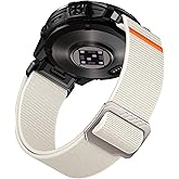 IMIVIO Compatible with Garmin Fenix 8/Fenix E/Fenix 6/6 Pro/7/7 Pro/ 5/5 Plus Bands, 22mm Quickfit Stretchy Nylon Sport Replacement Watch Band for Forerunner 945/935/Approach S60/S62/Instinct 2