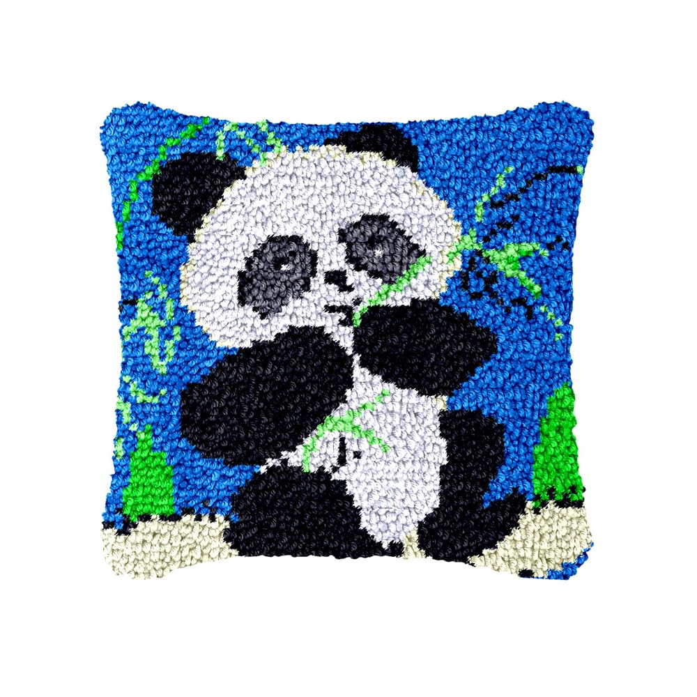 Latch Hook Kits For Adults - Crochet Kits For Beginners, Diy Latch Cross Stitch Sofa Cushion, Includes Cushion Kits And Yarn Set For Crochet, Creativity Gift Embroidery Home Decoration, 43cmx43cm