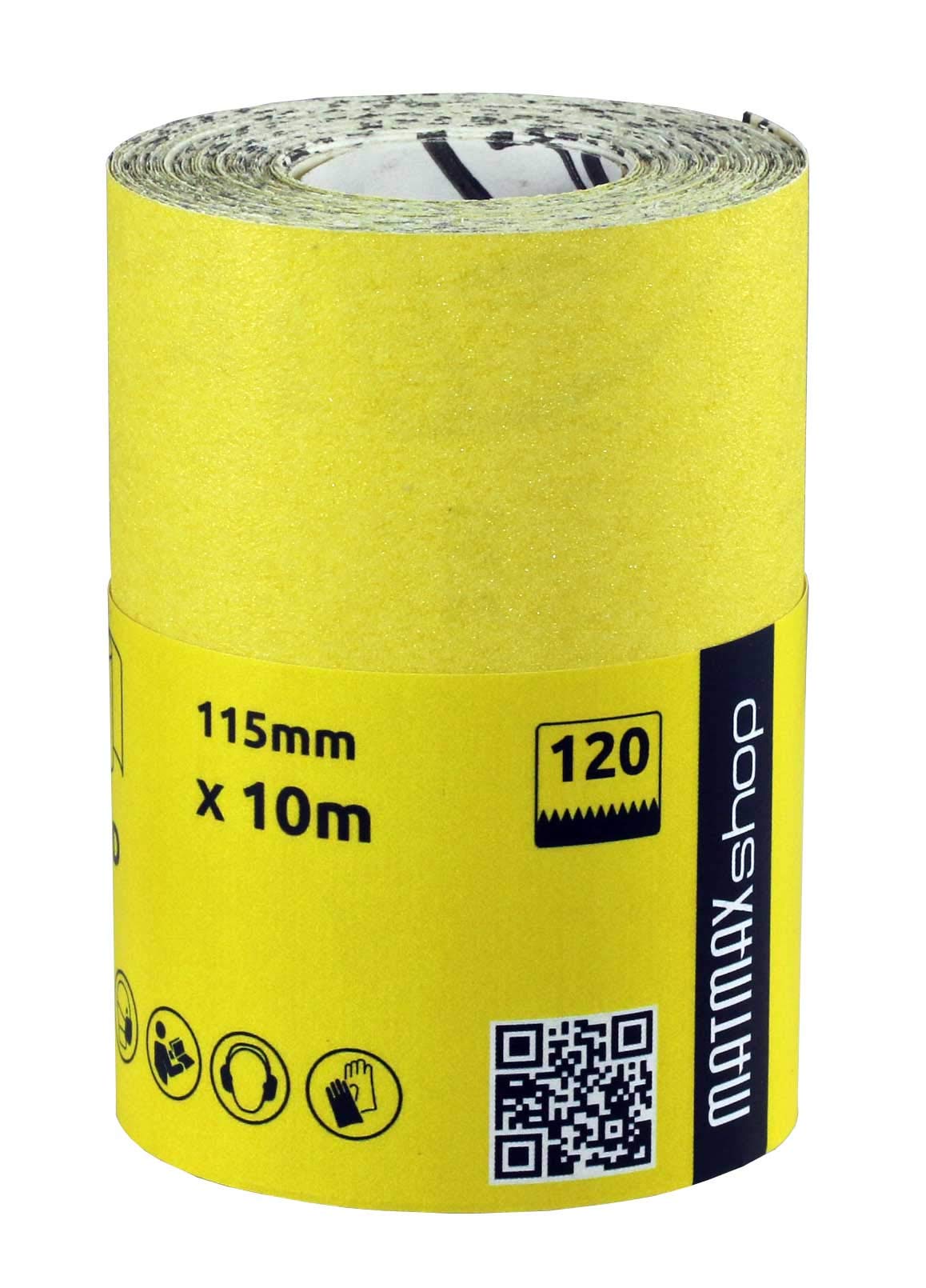 MatMax Pack of KLINGSPOR (Germany) 115mm x 10m Aluminium Oxide Sandpaper Roll + Gift (Grit, 120)