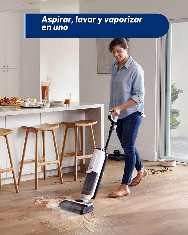 Floor One S5 Steam Smart - Aspiradora a Vapor en seco y húmedo para Suelos Duros, Limpia y desinfecta la Suciedad pegajosa, Pantalla Digital, Mayor duración
