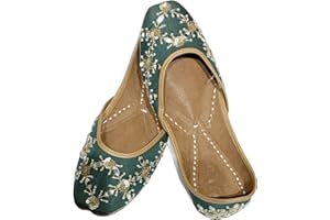 Traditional Indian Women Ladies Embroidered Punjabi Juttis Mojari Ethnic Shoes Handmade Turquoise Jutti Comfort Flat Shoes