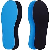 Amitataha 2 Pairs Breathable Insoles, Super-Soft, Sweat-Absorbent, Double-Colored and Double-Layered Shoe Inserts of Foam That Fit in Any Shoes (Blue/Black, 12.5-14.5 Women/9.5-13.5 Men)