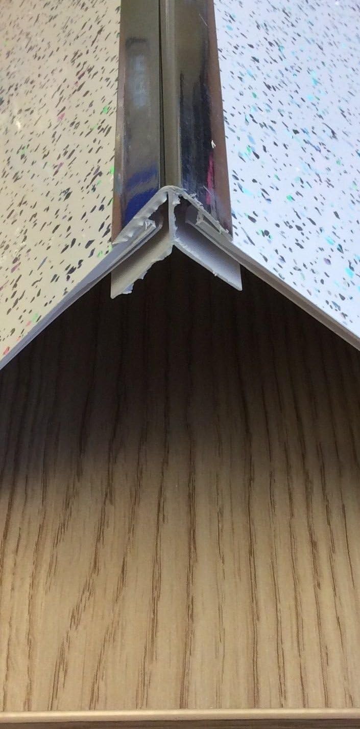 Black, Silver, White 5mm External Corner Trim 2.6m Bathroom Wall Panels