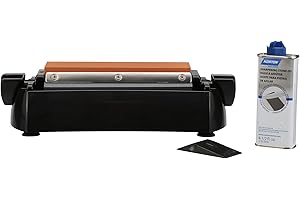 Norton IM200 Knife Sharpener Oil Stone Sharpening Stone Kit with Coarse /Medium Crystolon and Fine India Stones, Sharpening Stone Oil and Knife Angle Guide