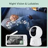 ARENTI 1080P Wifi Baby Monitor with Camera App Night Vision 5 inch PTZ Battery view 4