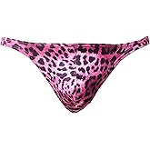 Maiclaice Men's Leopard Thong Fashion G-String Low Rise Bikini Briefs Underwear