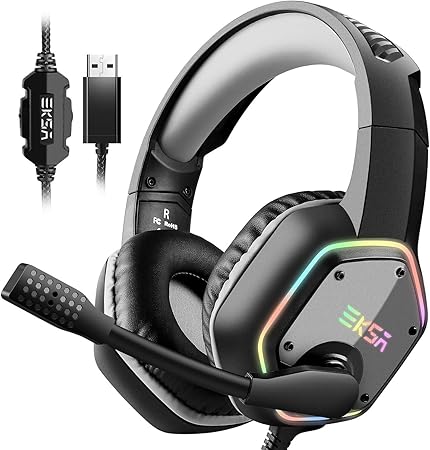 Amazon Co Jp Eksa ゲーミングヘッドセット 7 1ch サラウンド Ps4 ヘッドホン Usb接続 高集音マイク Pc用ヘッドセット パソコン 周辺機器