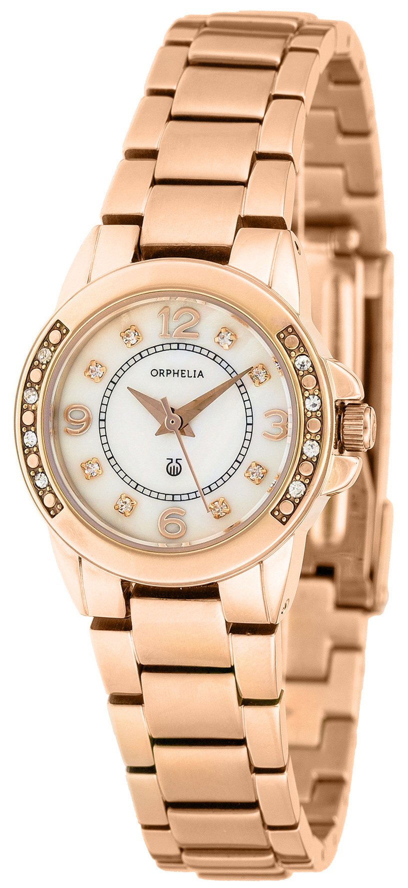 Orphelia Women's Quartz Watch with White Dial Analogue Display and Silver Stainless Steel