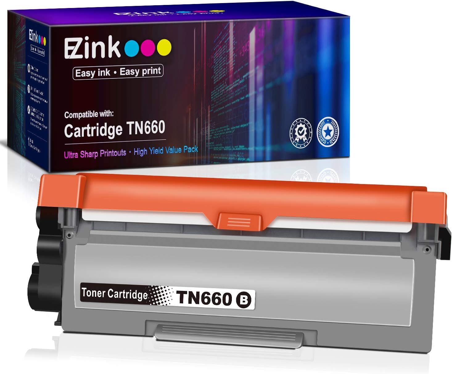 E-Z Ink (TM) Compatible Toner Cartridge Replacement for Brother TN660 High Yield to use with HL-L2300D HL-L2320D HL-L2380DW HL-L2340DW MFC-L2700DW MFC-L2720DW MFC-L2740DW Printer (Black, 1 Pack): Office Products