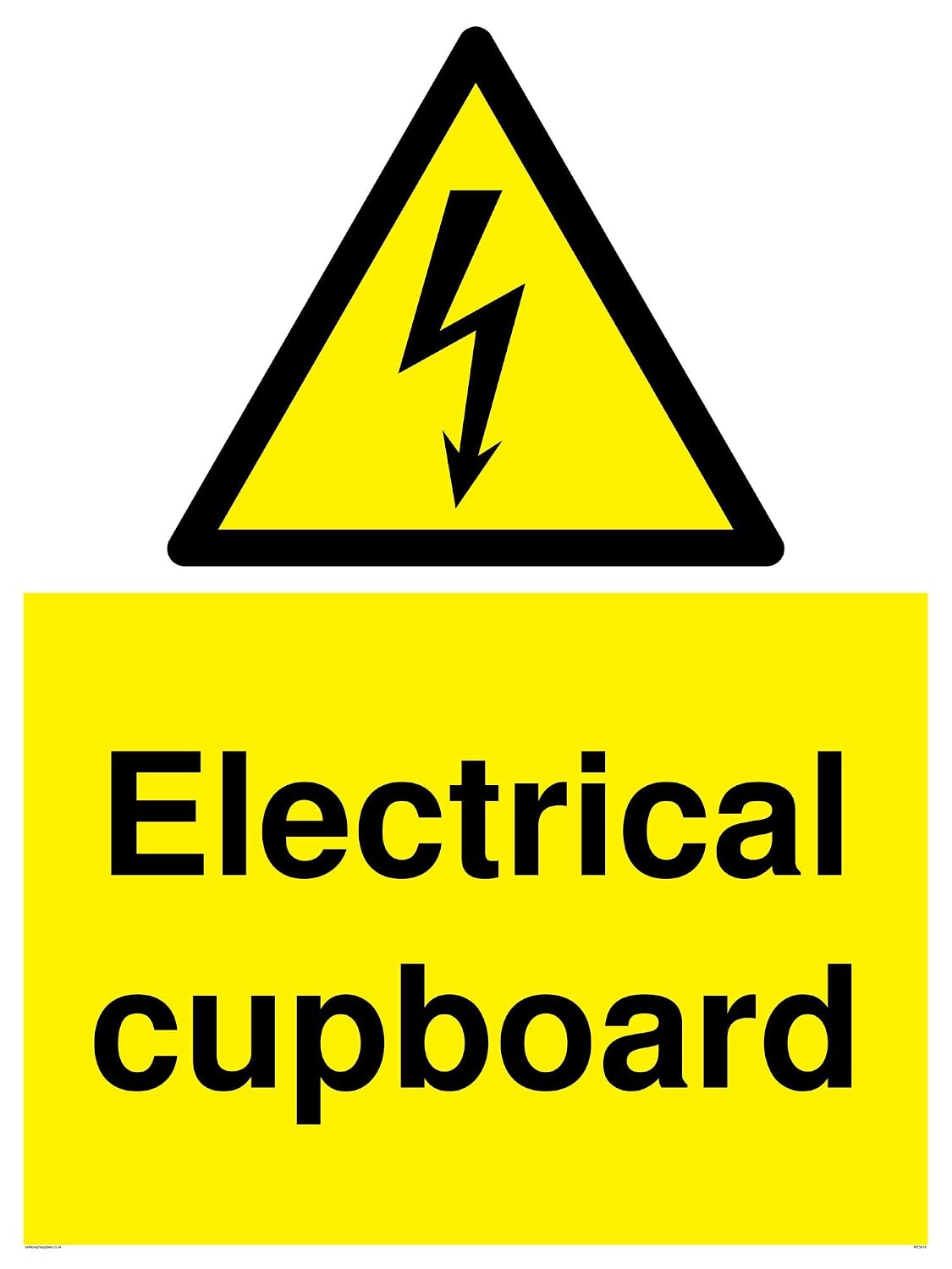 Viking Signs Electrical cupboard, Yellow, 600mm x 800mm