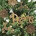 Valery Madelyn 18ct 10-23cm Woodland Sparkling Essential Christmas Ornaments Set Glittery Christmas Decorations-Peace, Snowflake and Reindeer,12 Pcs Metal Hooks and 12 Organza Ribbons Included