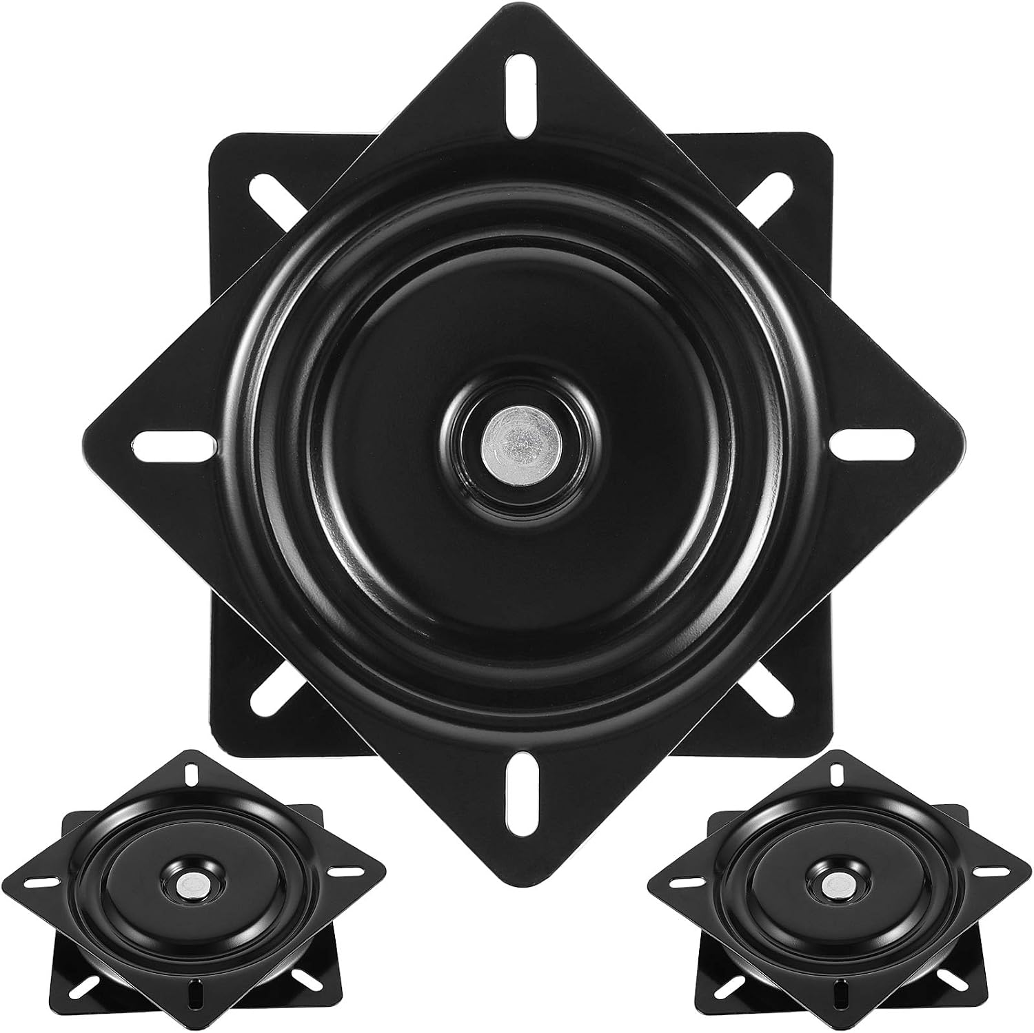 Zeonhak 3 Pcs 6 1 4 Inches Bar Stool Swivel Plate Heavy Duty Bar