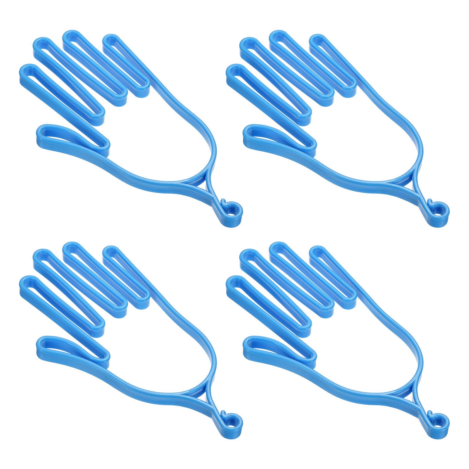 M METERXITY 4 Pack Golf Gloves Stretcher - Plastic Golf Gloves Holder Right and Left Hand, Light & Durable, Apply to Sports Gloves Maintenance (Blue)