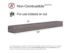Pearl Mantels ARYB72NCL Non-Combustible Mantel