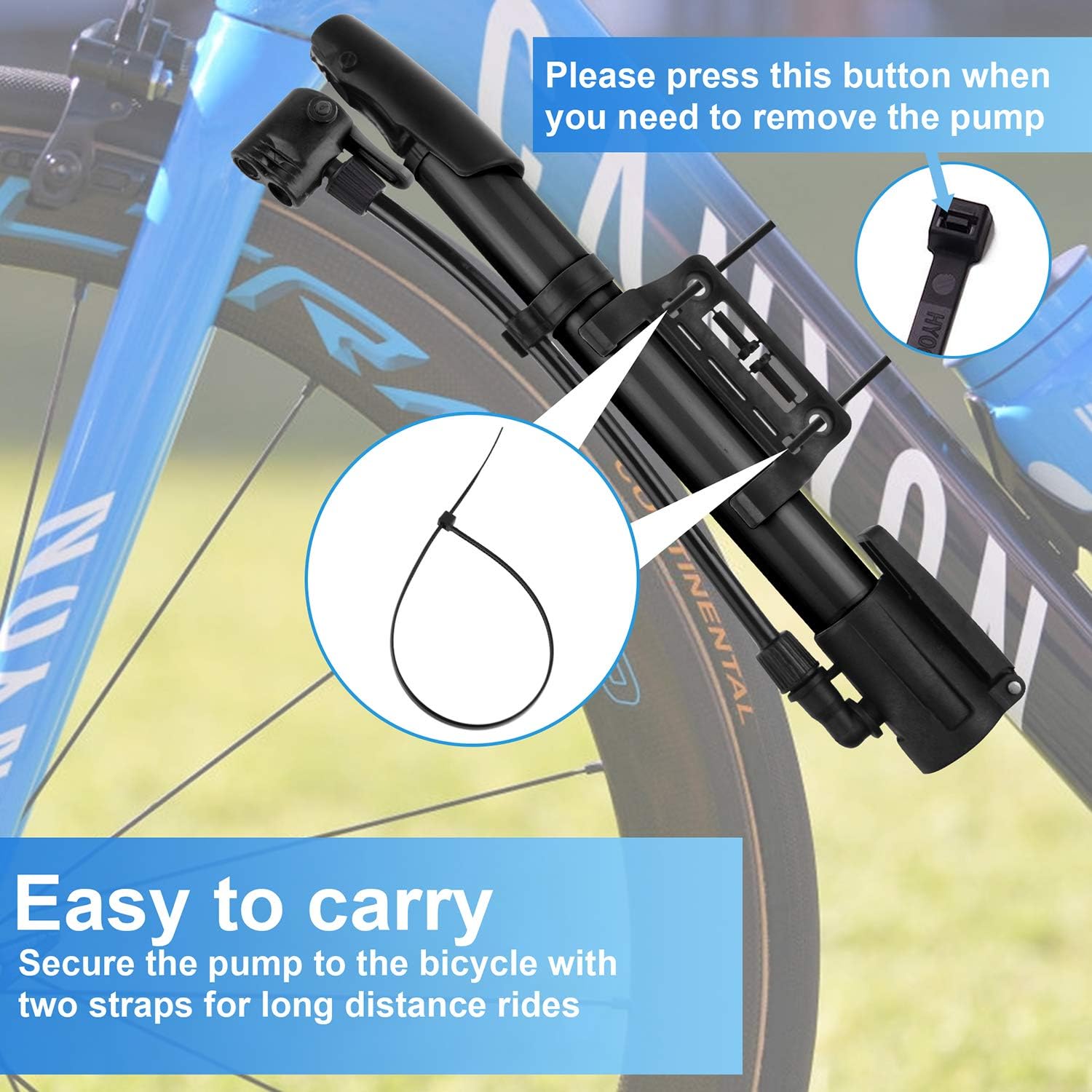 Bicycle Pump, Bike Pump, Mini Portable Aluminum Alloy Bike Tire Pump Kit for Mountain Bike, Swimming Ring, Balloon, Yoga Ball, Basketball, All Kinds of Sport Balls, and Other Inflatables Air Toy Pump(Black) : Sports & Outdoors