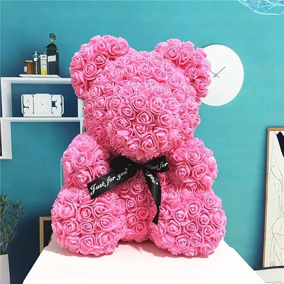 Mrinb Forever Rose Bear, Teddy Bear Forever Roses Artificial Flowers