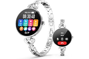 Smart Watch for Women, Answer/Make Call, 1.04'' AMOLED Ultra-HD, 24H Sleep Tracker, Fitness Watch with Heart Rate/Pressure/Sp