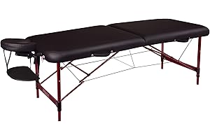 Master Massage Zephyr Lightweight Portable Massage Table Package- Tattoo Table- Spa Bed (Black, Maroon)