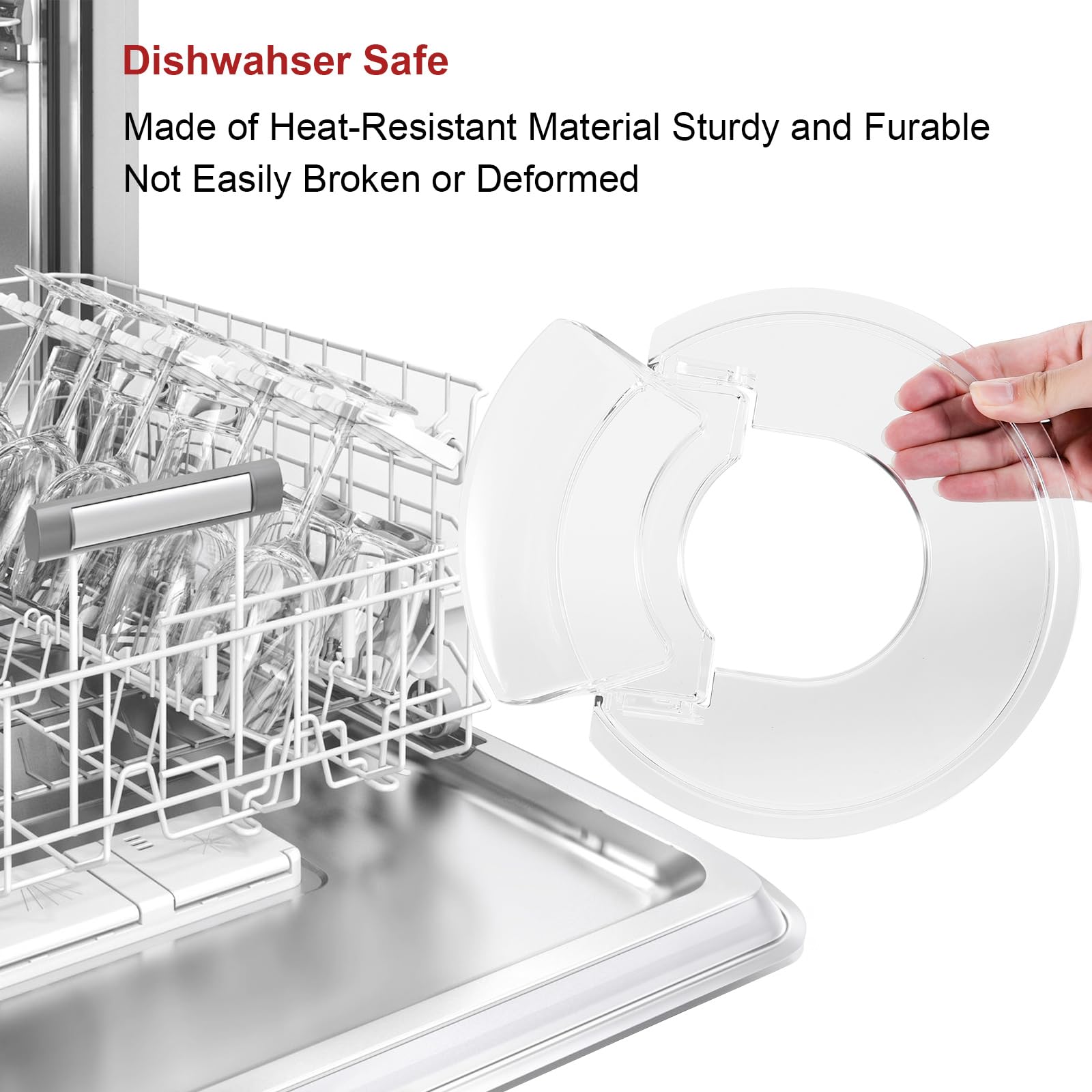Pouring Shield for KitchenAid-Secure Pouring Shield with Removable Pour Spout for KitchenAid 4.5-5 Quart Tilt-Head Stand Mixers, Splatter Guard Fits for Stainless Steel, Glass, Ceramic Bowls