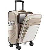 LOVEVOOK Carry On Luggage 22x14x9 Airline Approved,20 Inch Carry On Suitcases with Wheels,Softside Rolling Suitcase with TSA Lock for Women Men,Lightweight Travel luggage