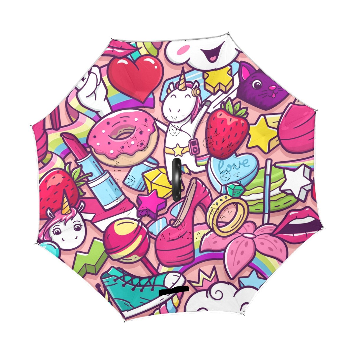 安い ゴルフ傘 Umbrellasリバーシブル太陽雨傘車屋外の使用c型のハンドル U Alaza Lifeかわいいユニコーン女性用メイクアップstrawberry B07dfxcp9h Reverse Inverted 高品質 Www Aiq Aiq Com Mx