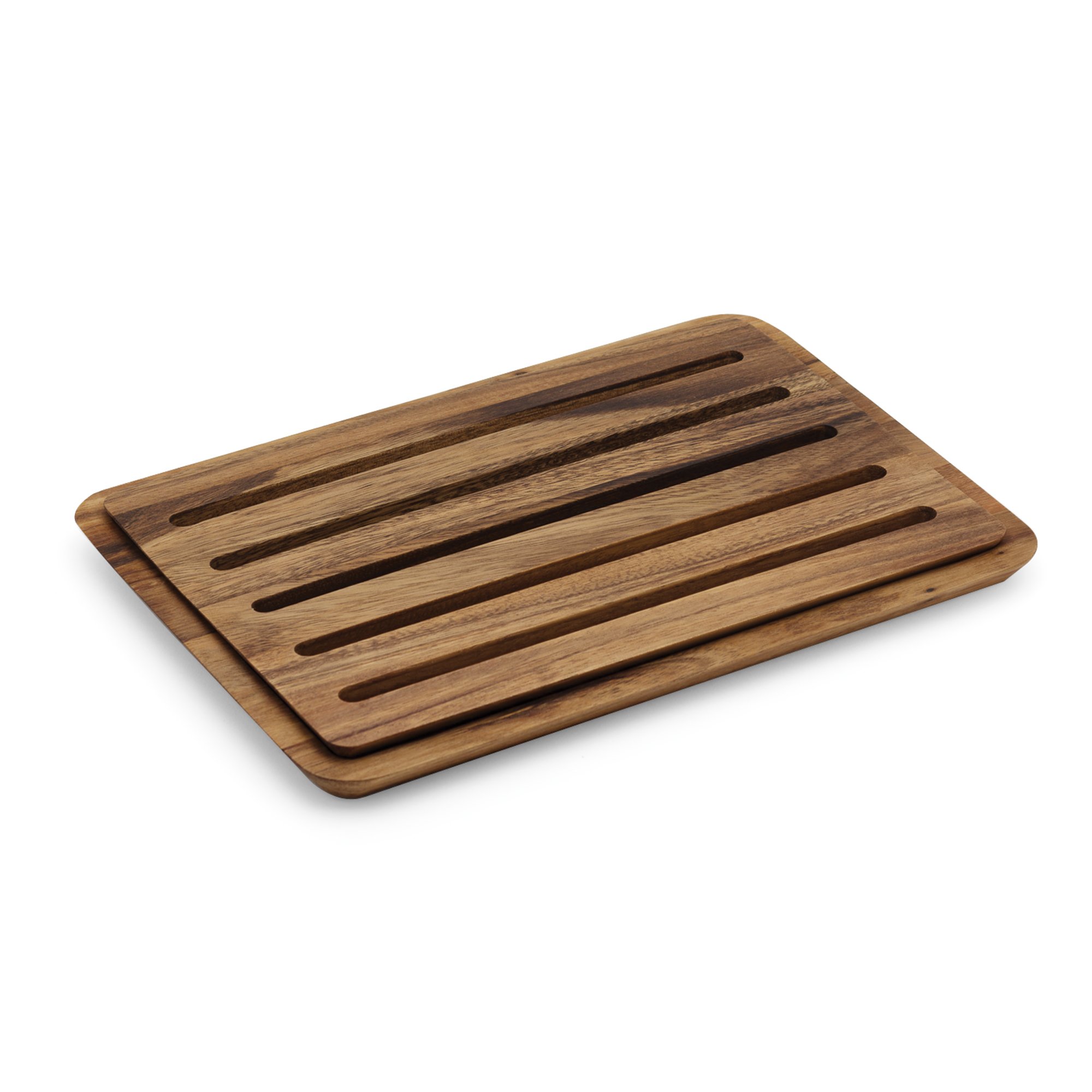 Ironwood Gourmet 28675 Nesting Bread Board with Crumb Catcher, Acacia Wood, Hardwood