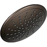 Moen Oil Rubbed Bronze Bathroom Rain Showerhead, 8-inch Wide Fixed Rainfall Shower Head, 6345ORB