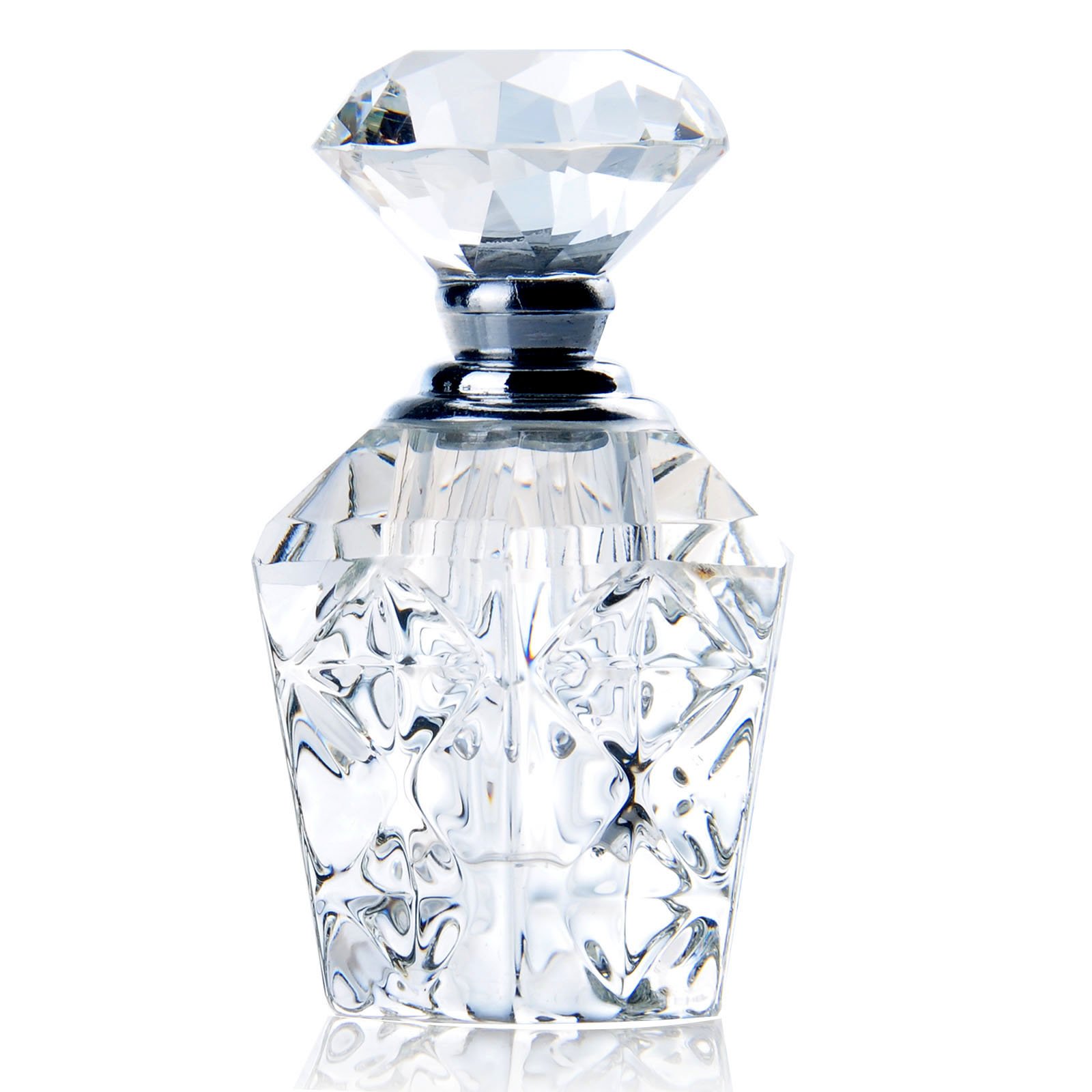 H&D HYALINE & DORA 4ml Crystal Refillable Perfume Bottle, Clear Vintage Empty Perfume Bottle, Glass Diffuser Empty Bottle for Fragrance Accessories