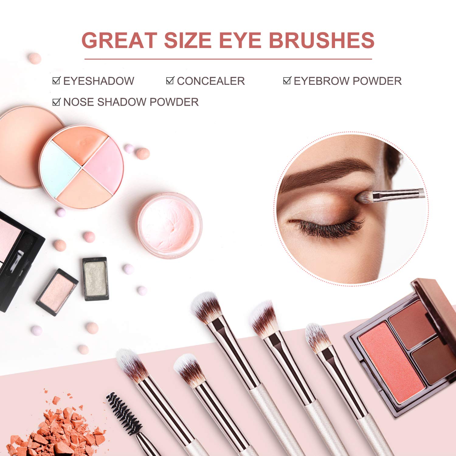 BESTOPE 18Pcs Makeup Brushes Set, 4Pcs Beauty Blender Sponge Set and 1 Brush Cleaner, Premium Synthetic Foundation Make Up Brushes Kit Champagne Gold Conical Handle: Beauty