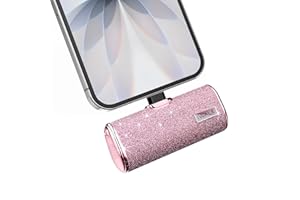 iWALK Portable Charger for iPhone, 4500mAh Portable Charger USB C Wireless Mini Power Bank with Diamond, Glittering Battery P