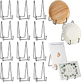 Mixweer 12 Pcs Book Stands for Display Metal Picture Frame Stand Book Plate Picture Holder Easels Photo Holder for Decorative Display(6 Inch,Black)