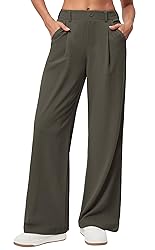 Ewedoos Wide Leg Pants Woman Stretchy Work Dress