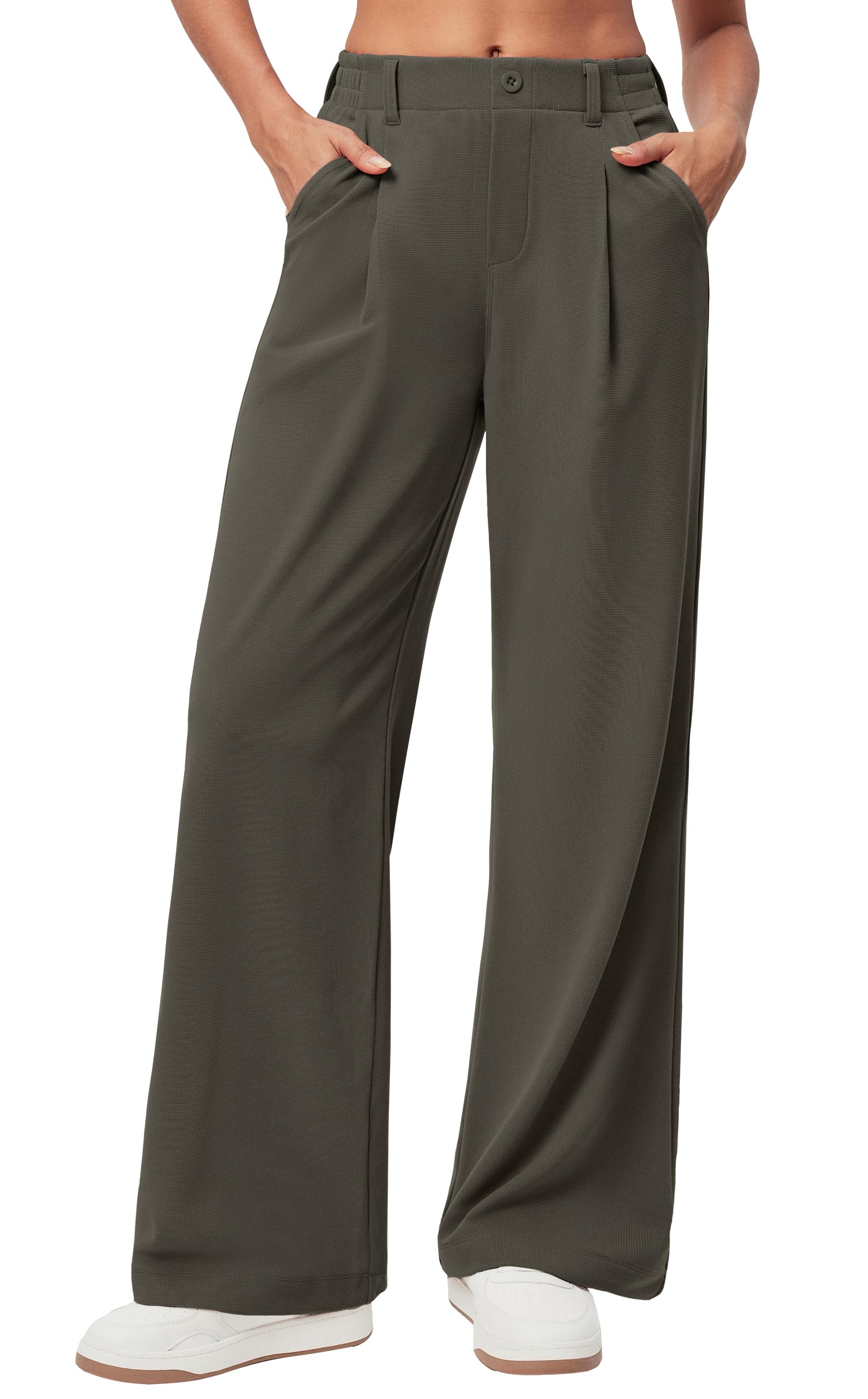 Ewedoos Wide Leg Pants Woman Stretchy Work Dress