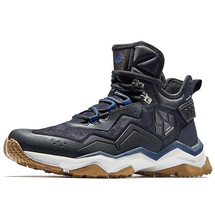 Rax Herren Wanderschuhe wasserdicht im Freien atmungsaktives Wildleder und wasserdichtes Mesh-Futter Mid Light Walking / Wand