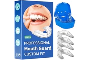 OORMGSRC Night Mouth Guards for Teeth Grinding, Moldable Night Guards for Teeth Grinding, Comfortable Teeth Grinding Guard, Mouthguards for Grinding of Teeth, Pack of 4