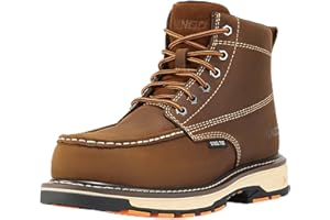 NINGO Steel Toe Work Boots for Men, Puncture Proof & Non Slip Work Boots, Mens Safety Moc Toe Work Shoes with EH Protection, Water & Oil Resistant for Construction, Hunting, Welding