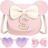 PRLINJSK Toddler Purse for Girls Birthday Gift, Little Girls Purse Kids Wallet Mouse Crossbody Bag Valentines Gift Set