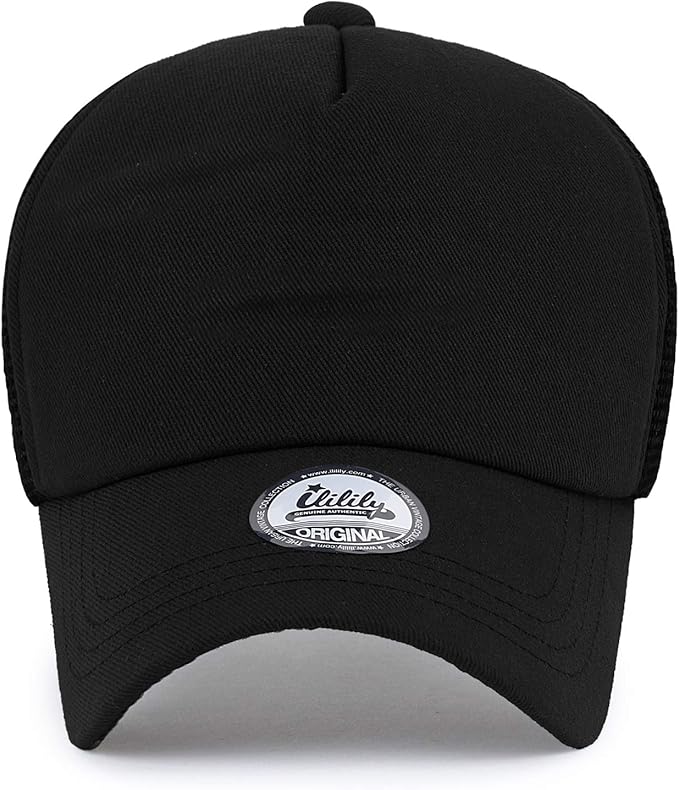 Ililily Extra Large Big Size Mesh Back Curved Baseball Cap Trucker Hat Xl Black At Amazon Men S Clothing Store